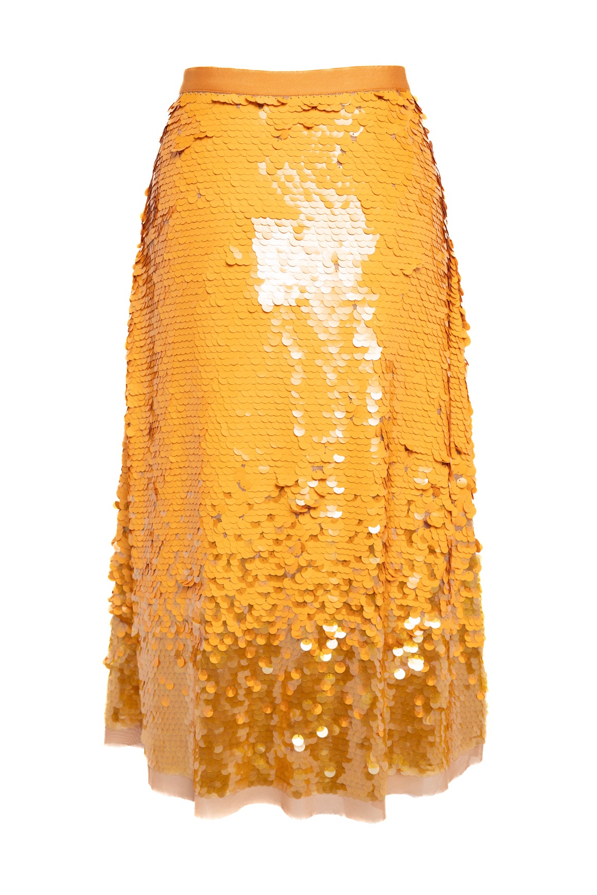TORY BURCH Mustard Sequin Skirt (Sz. 8)