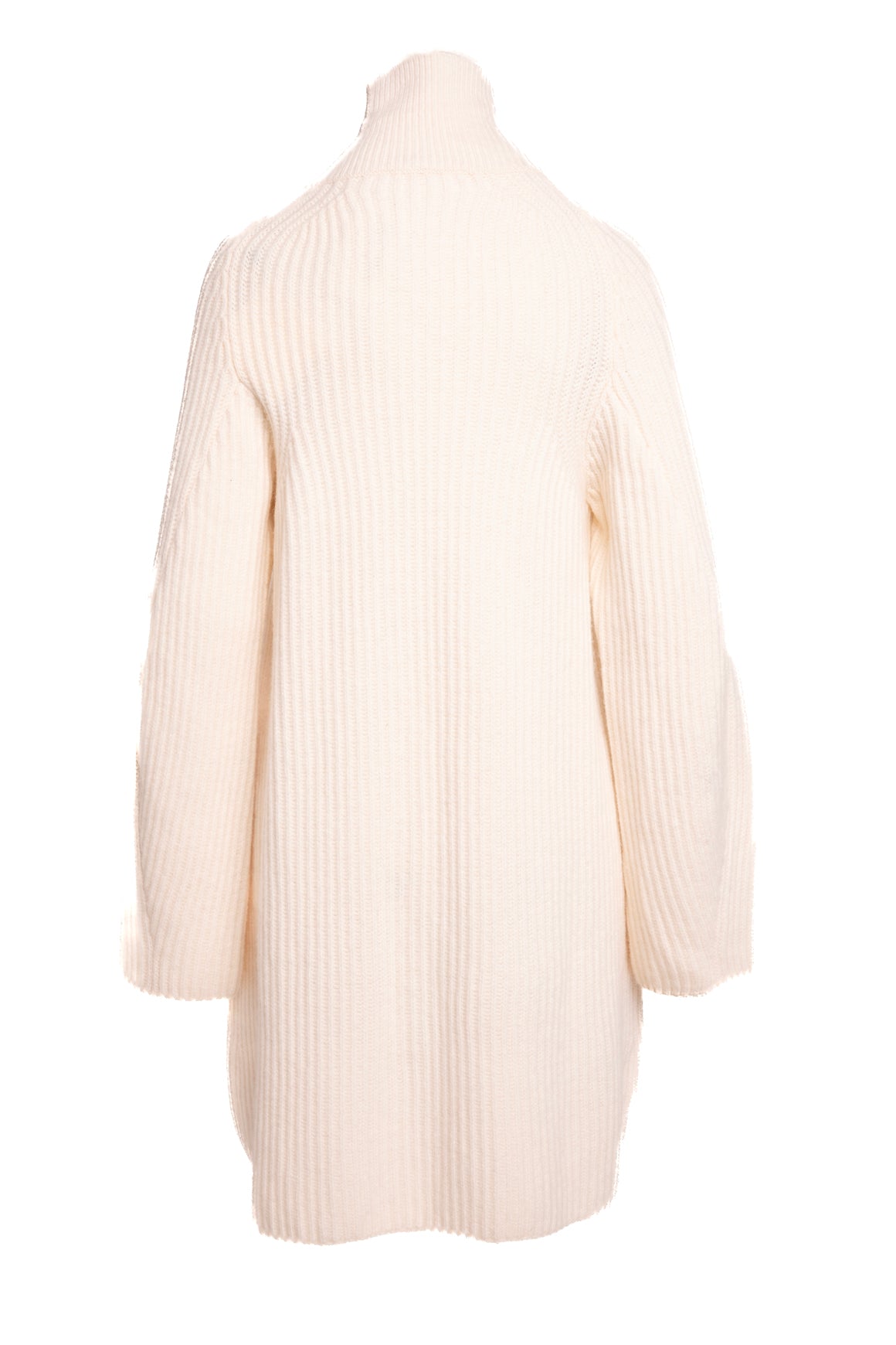THE ROW Cream Turtleneck Longline Sweater (Sz.L)