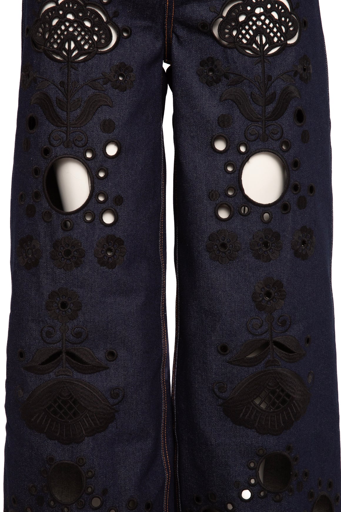 CYNTHIA ROWLEY Dark Wash Eyelet Jeans (Sz. 28)