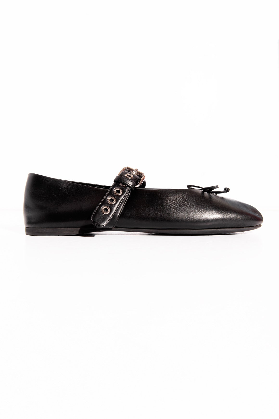 MIU MIU Black Grommet Maryjane Flats (Sz. 39)
