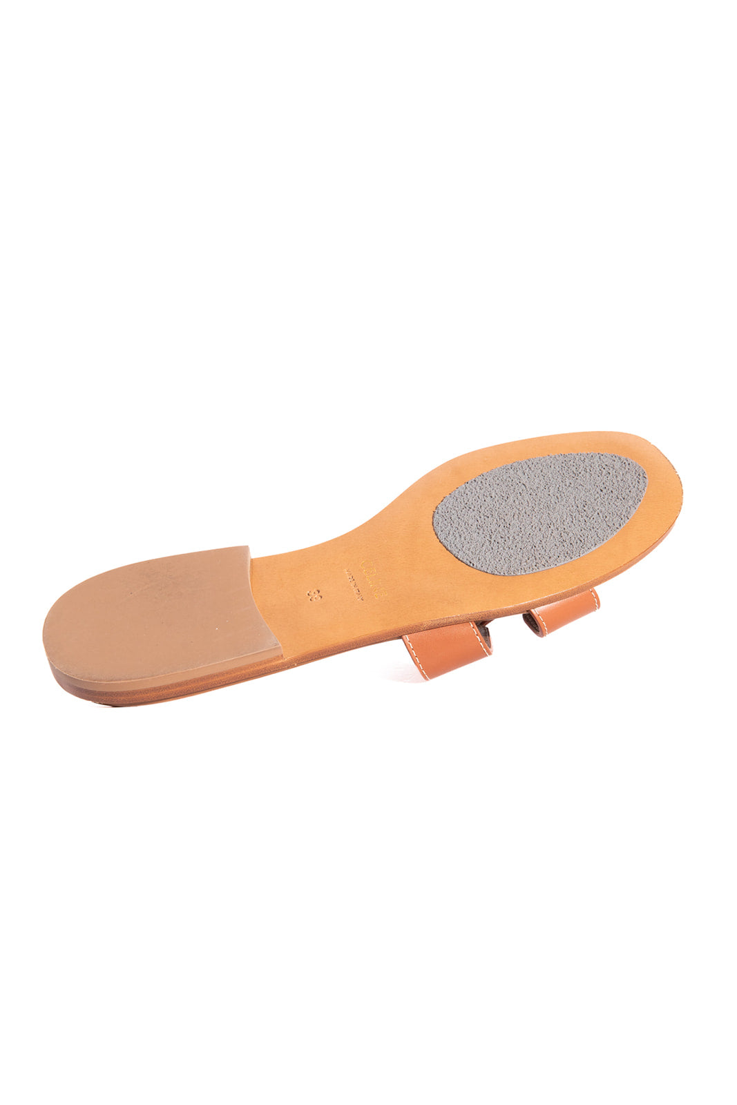 CELINE Tan Calfskin Triomphe Logo Mules (Sz. 39)