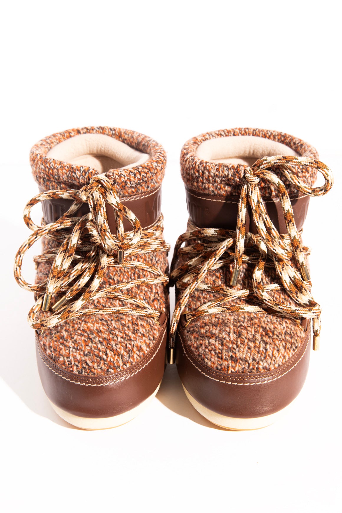 CHLOE Brown Orange Short Moon Boots (Sz. 9)