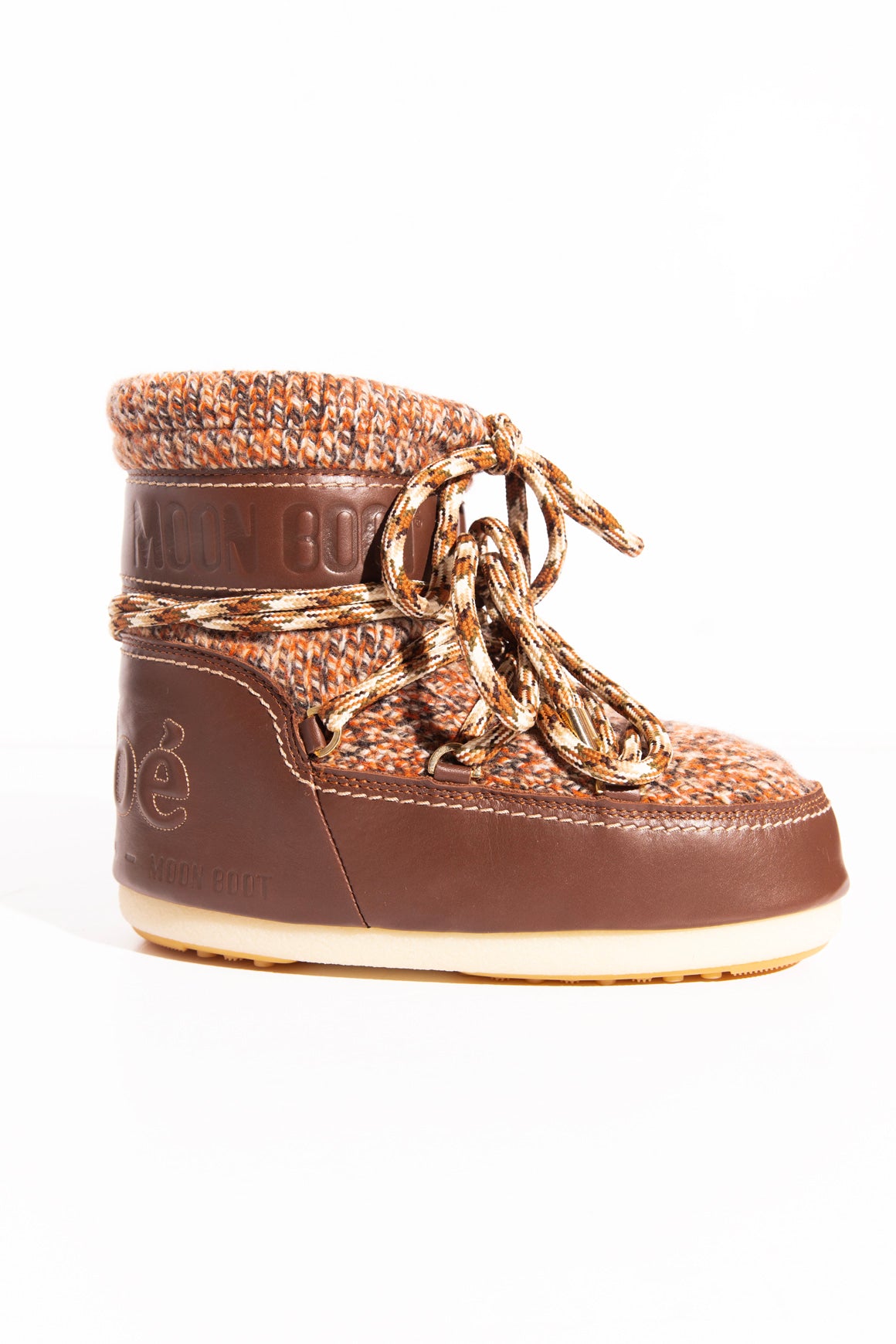 CHLOE Brown Orange Short Moon Boots (Sz. 9)