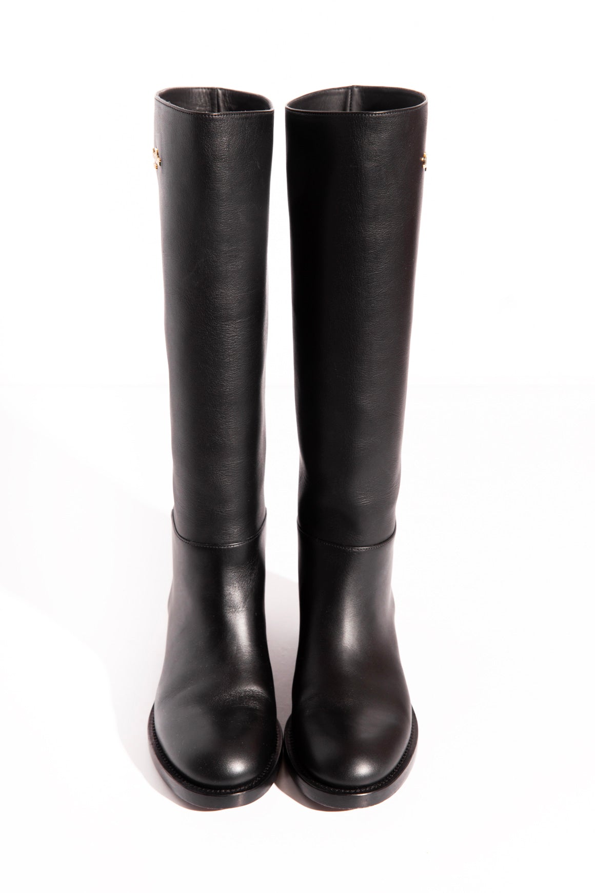 CHRISTIAN DIOR Black Calfskin 'D-Town' Boots (Sz. 38)