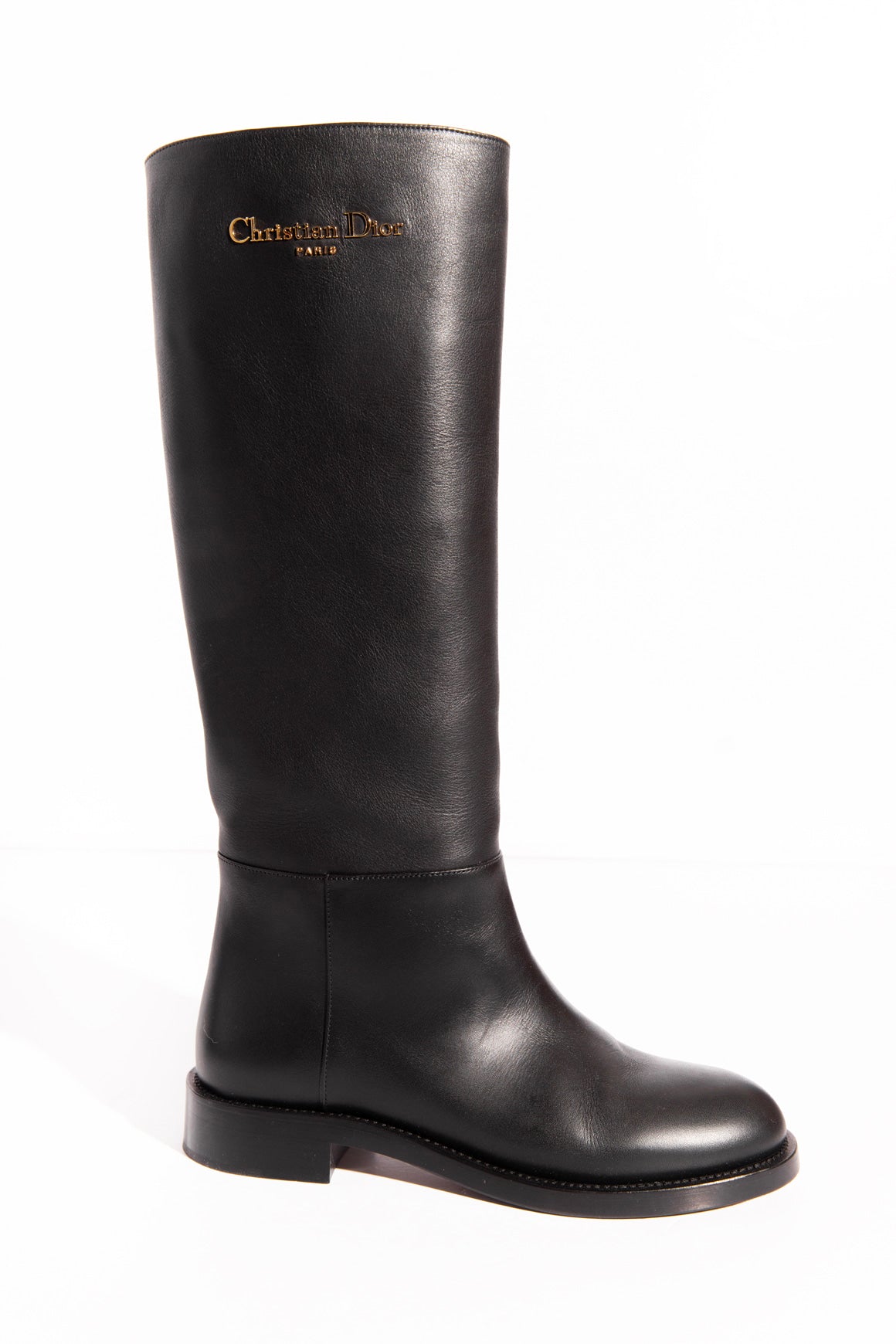 CHRISTIAN DIOR Black Calfskin 'D-Town' Boots (Sz. 38)