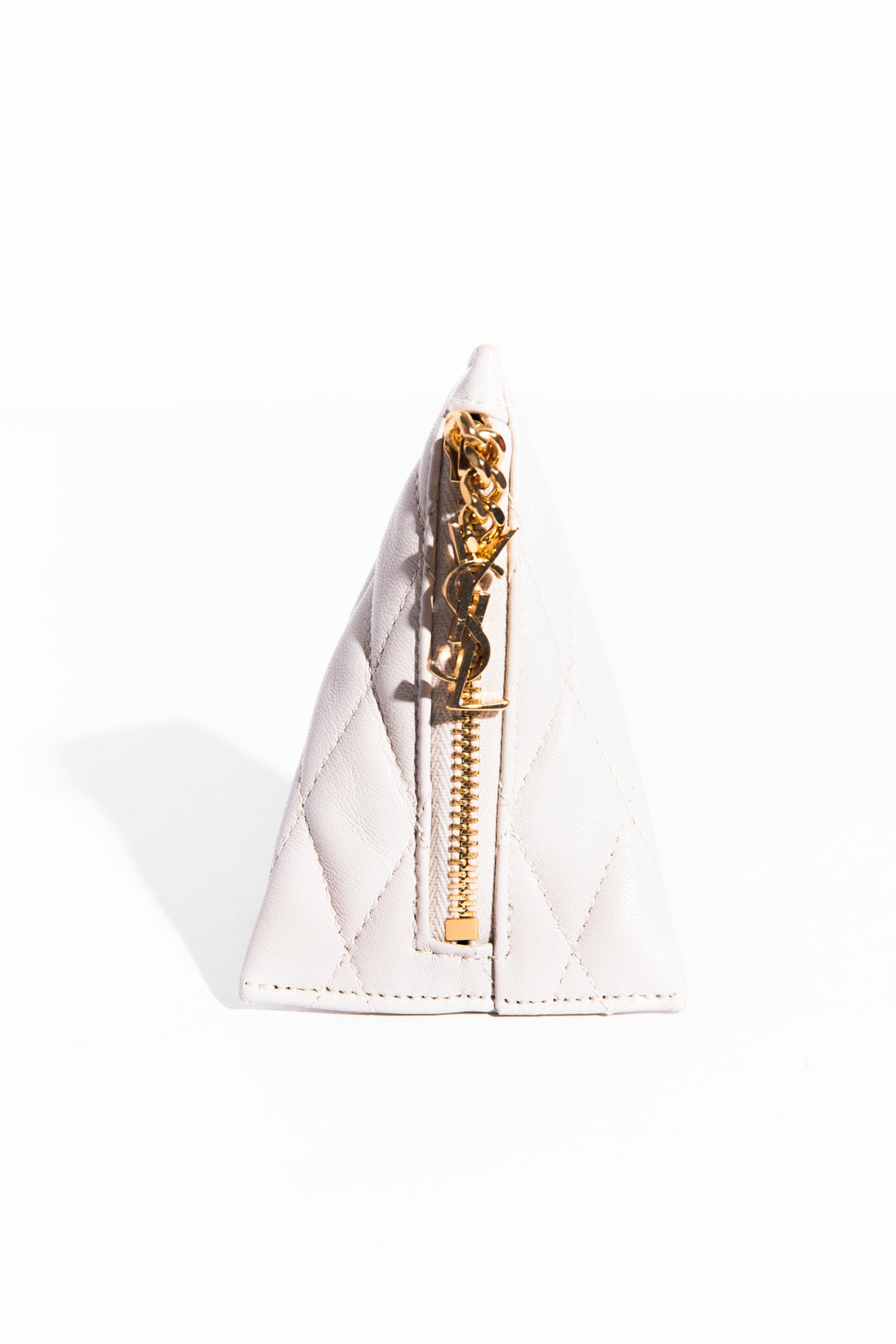 SAINT LAURENT Cream "Berlingo" Charm Pouch