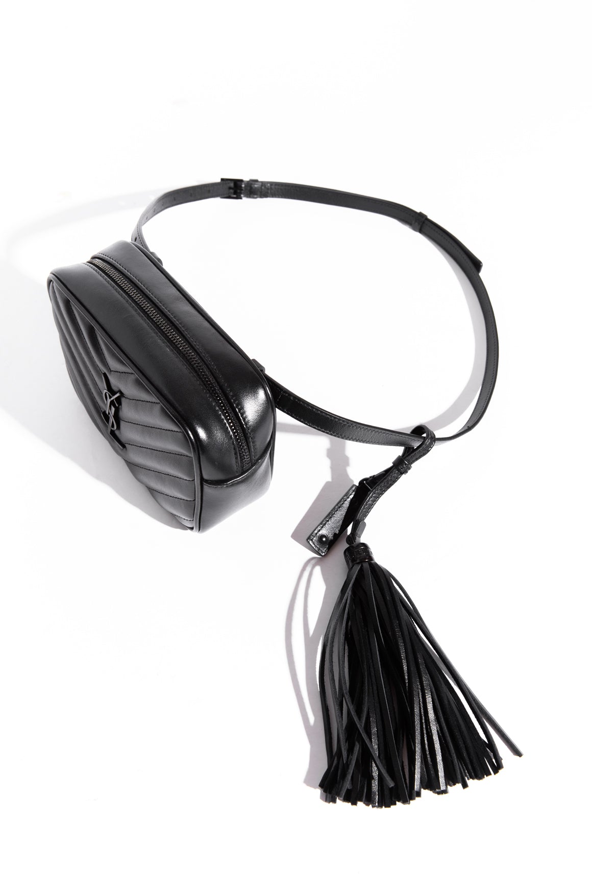 SAINT LAURENT Black Lou Belt Bag