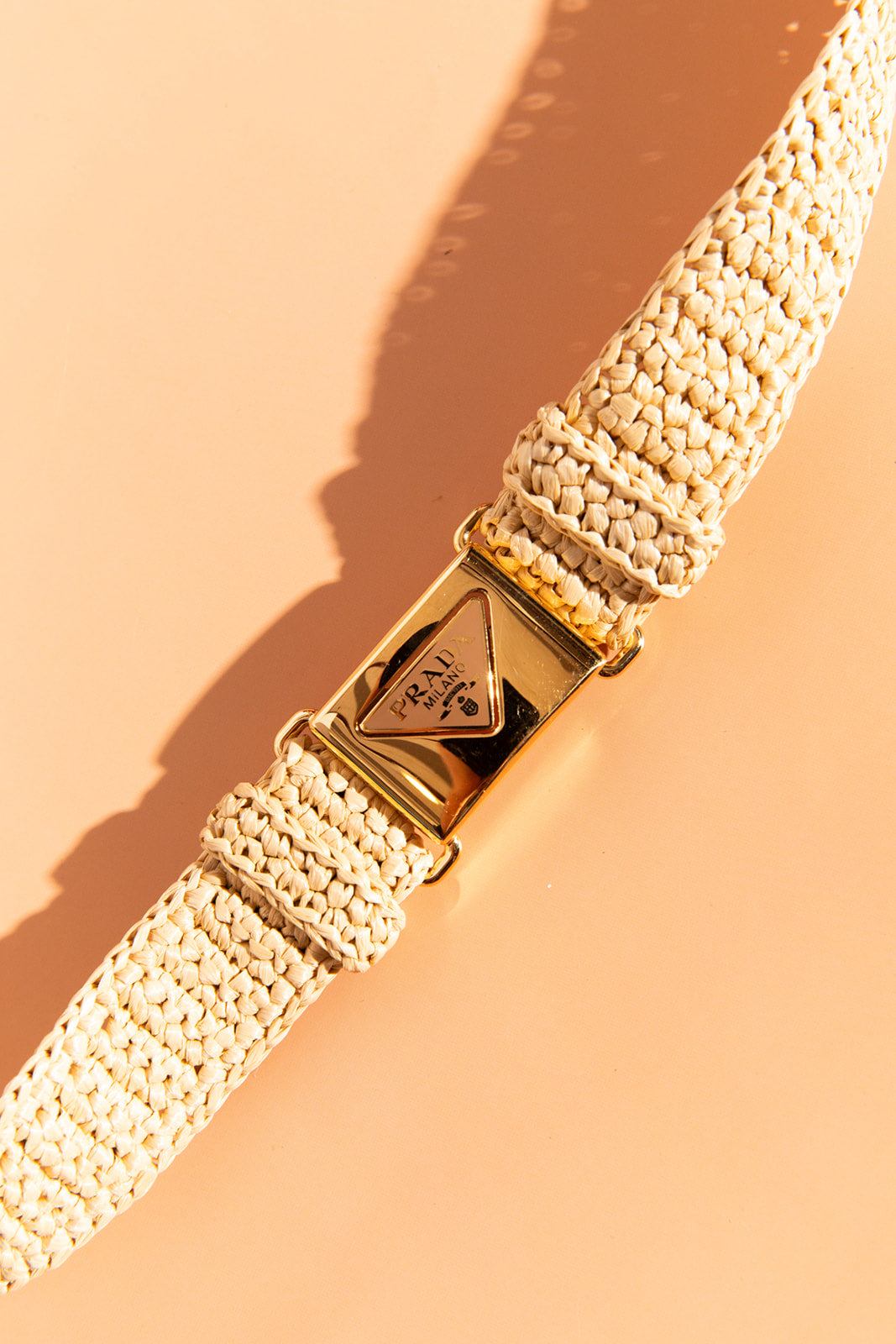 PRADA Triangle Crochet Belt