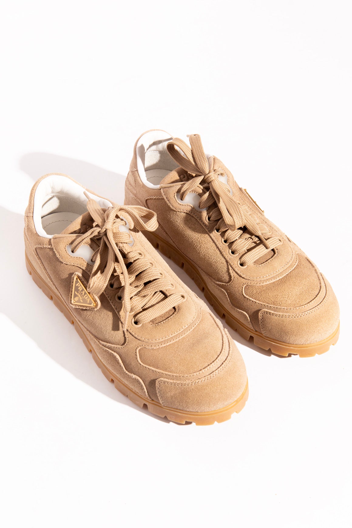 PRADA Suede Low Top Sneakers (39)