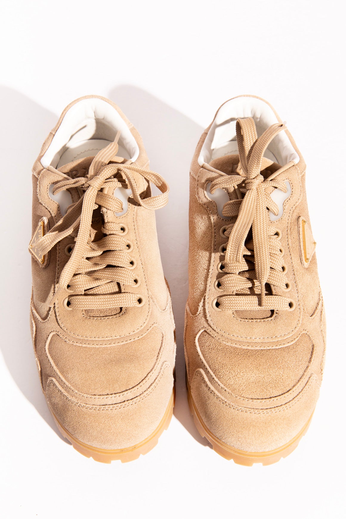 PRADA Suede Low Top Sneakers (39)