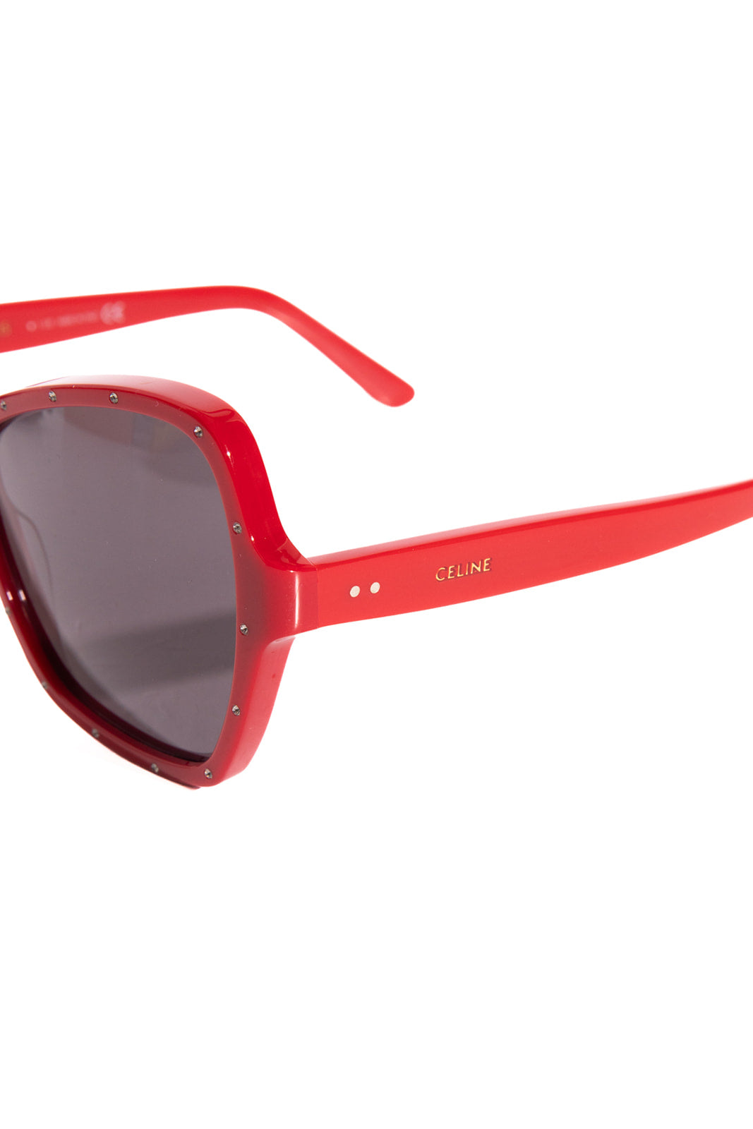 CELINE Red Crystal Butterfly Sunglasses