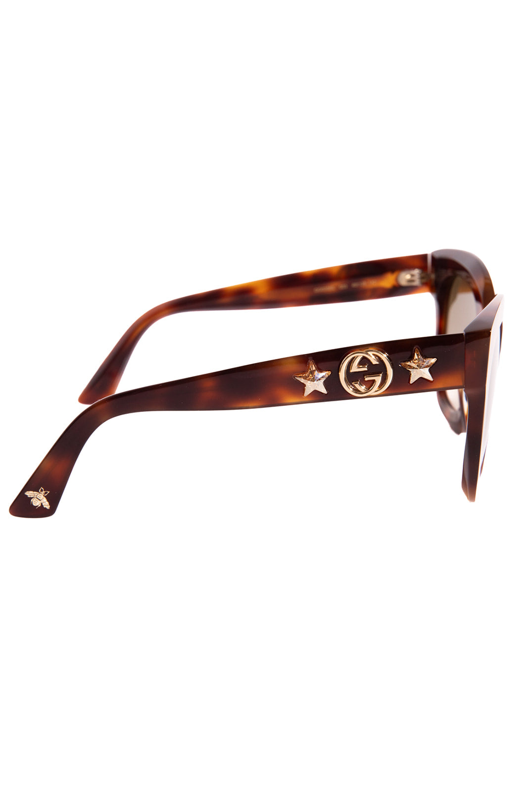 GUCCI Tortoise Star Crystal Sunglasses