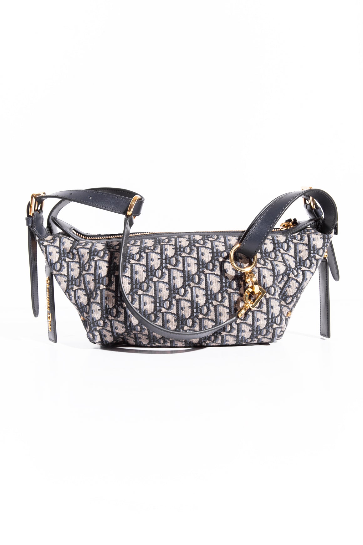 CHRISTIAN DIOR Navy Medium D-Journey Bag