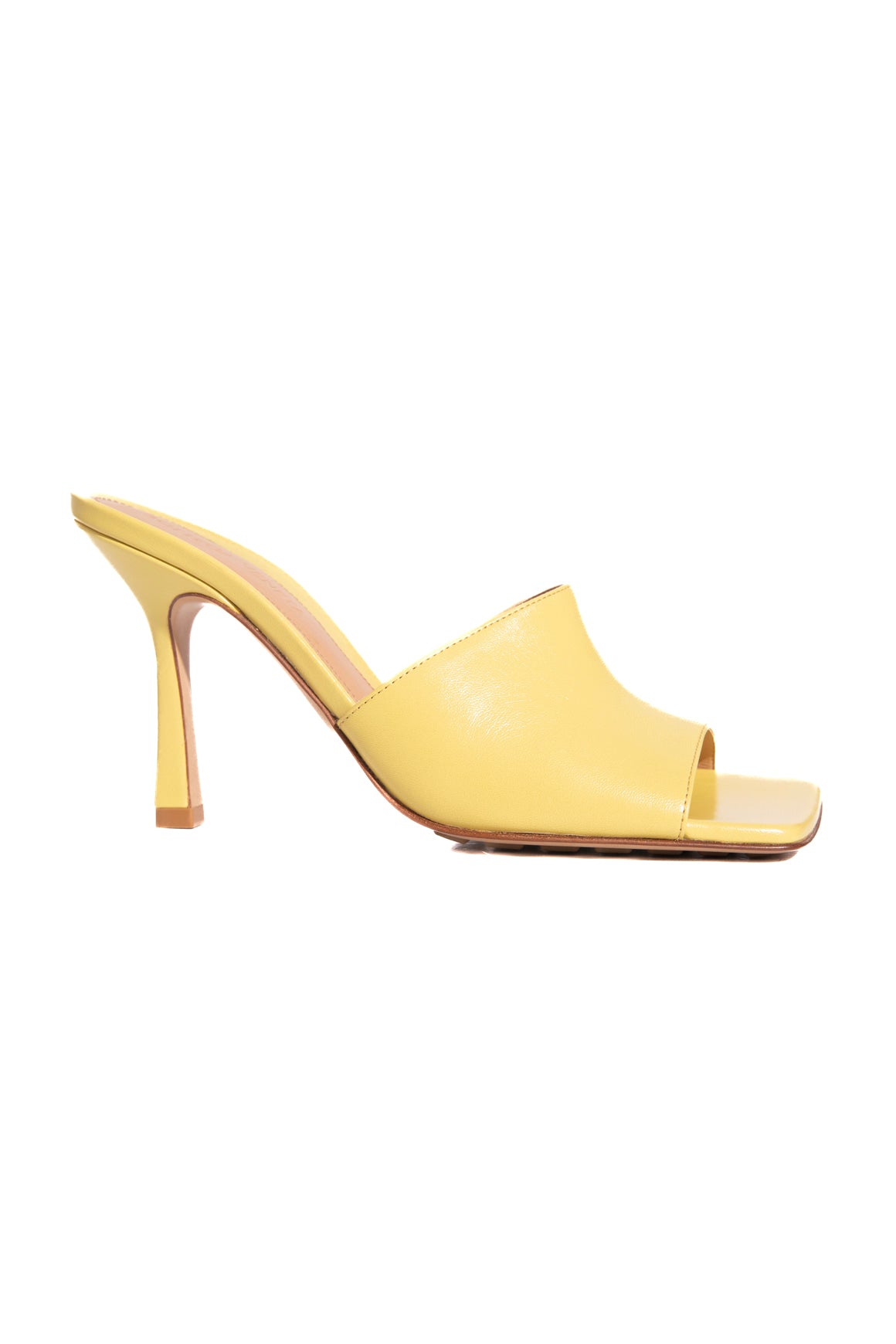 BOTTEGA VENETA Yellow Heeled Mule Sandals (Sz. 36)