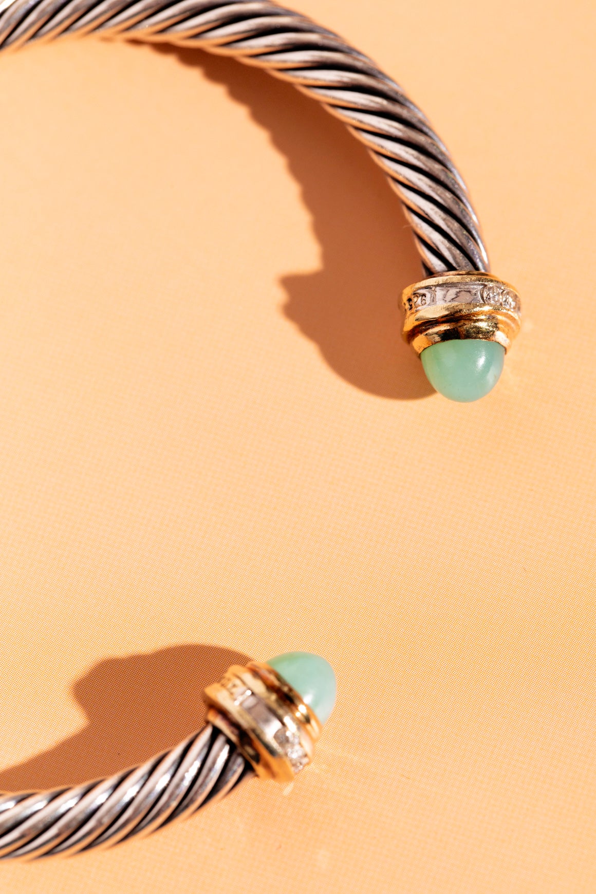 DAVID YURMAN Blue Topaz + Diamond Cable Cuff