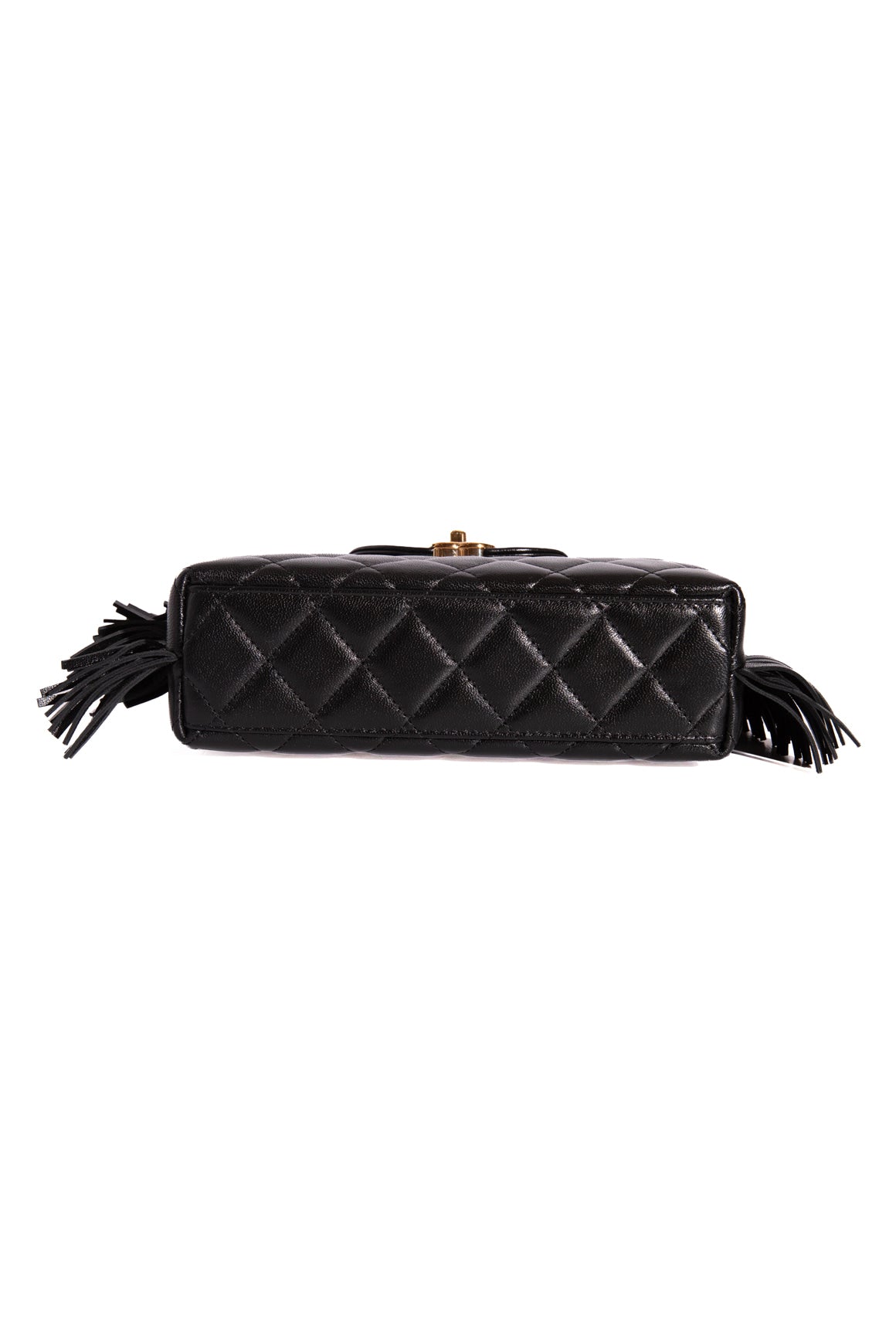 CHANEL 2026 Black Fringe Kelly Mini Shopping Bag