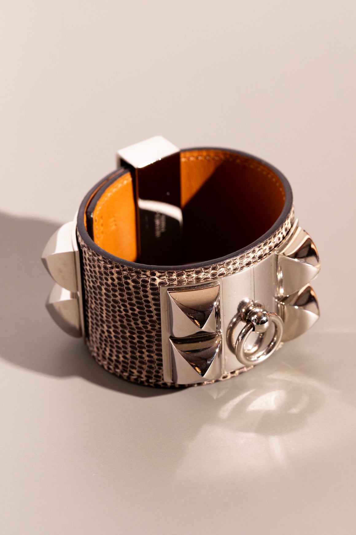HERMES Lizard Collier de Chin Cuff