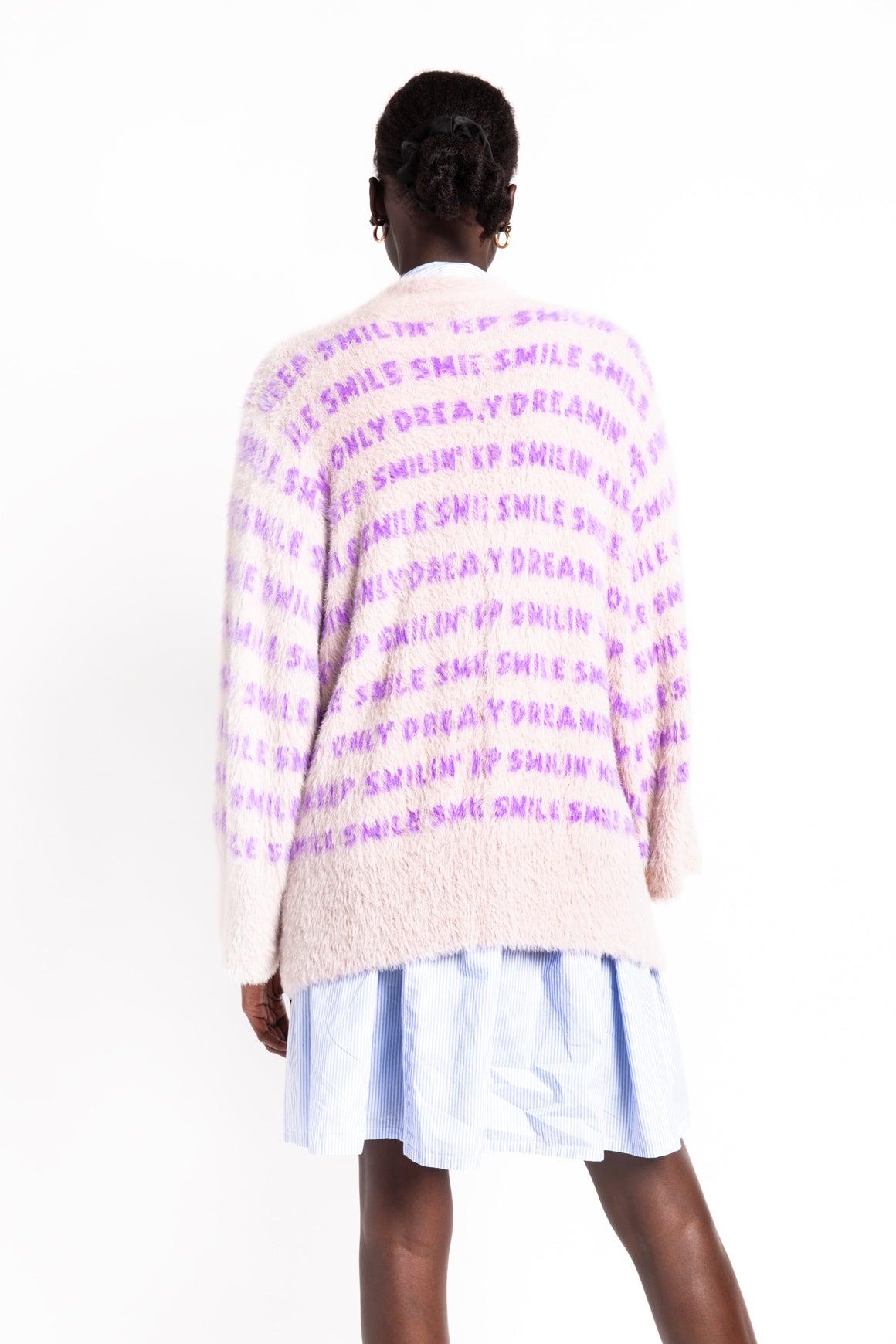 STELLA MCCARTNEY Lilac Slogan Cardigan