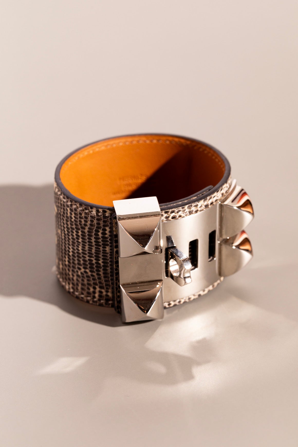 HERMES Lizard Collier de Chin Cuff