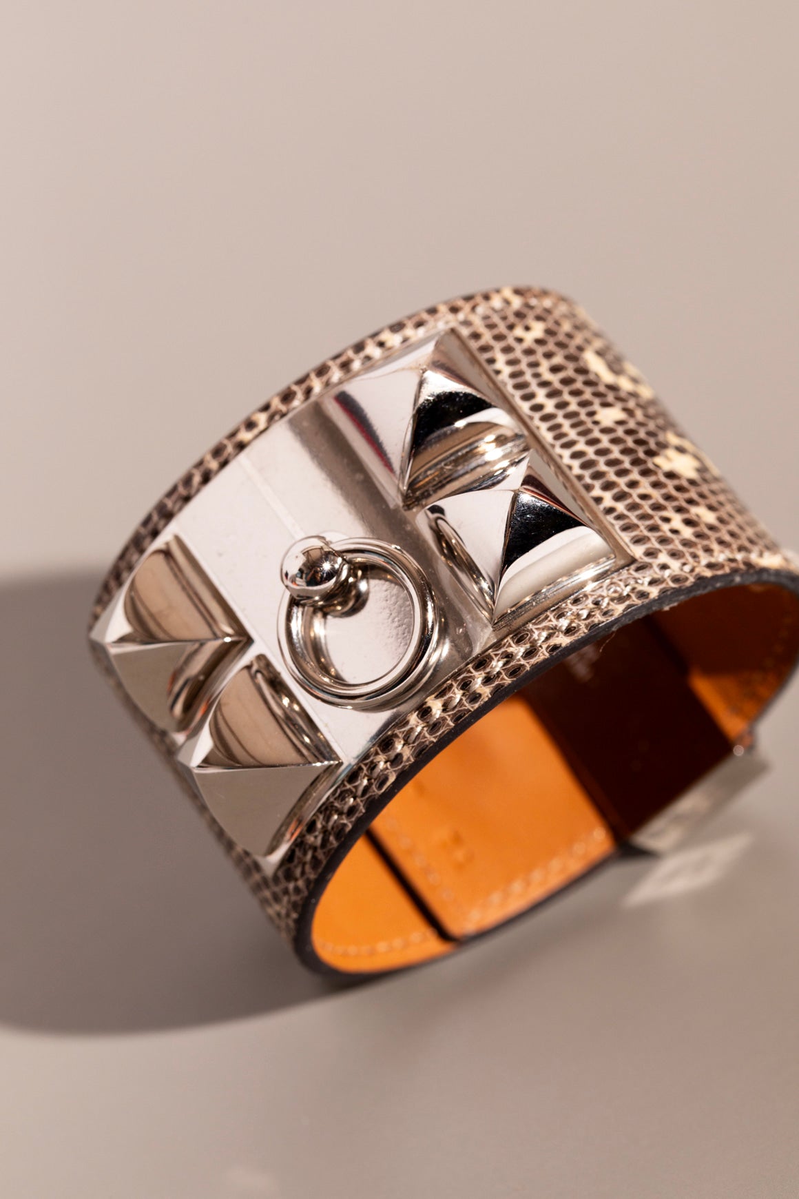 HERMES Lizard Collier de Chin Cuff
