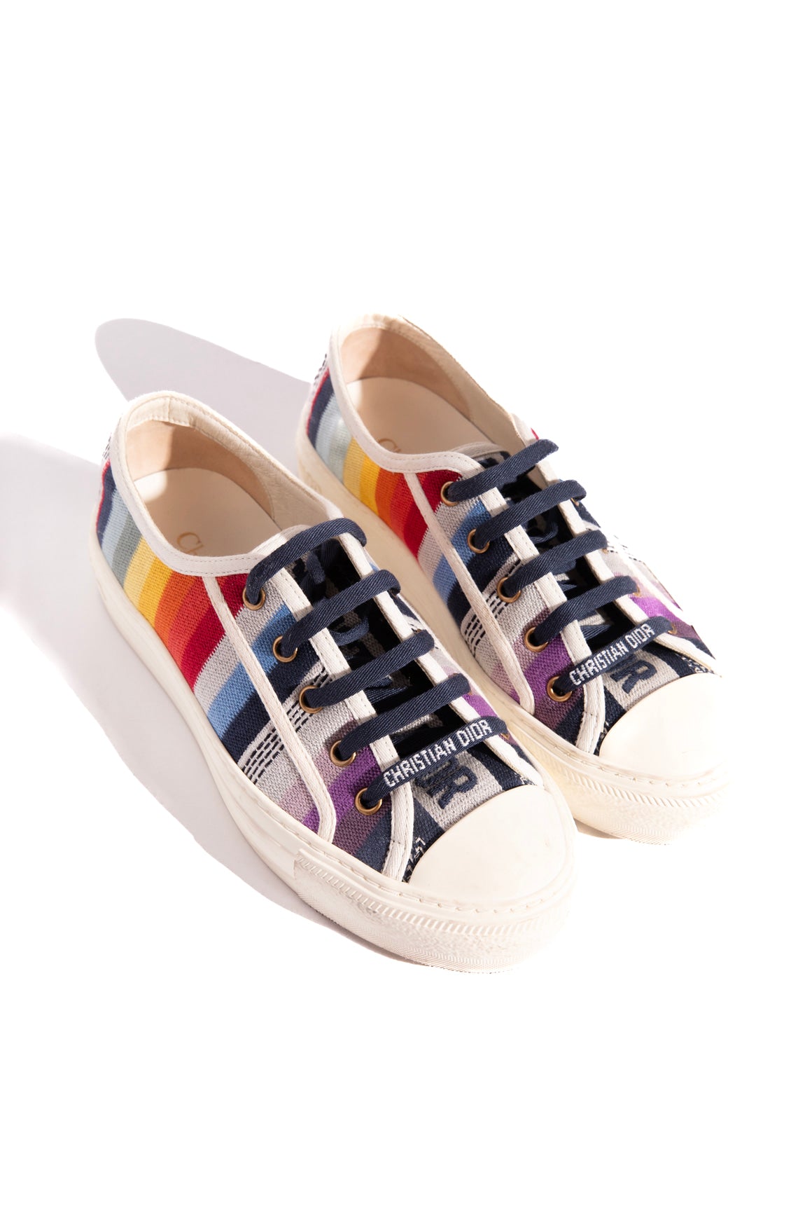 DIOR Rainbow Tapestry Low Top Sneakers (Sz.36.5) | MOSS Consignment