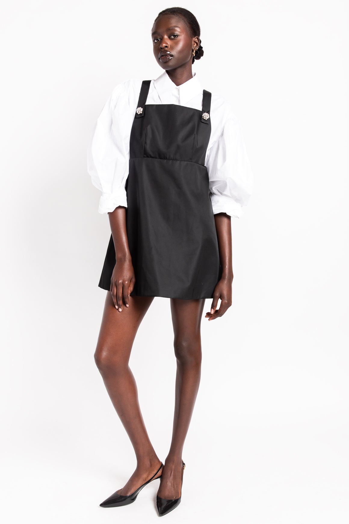 PRADA Black Re-Nylon Pinafore Dress