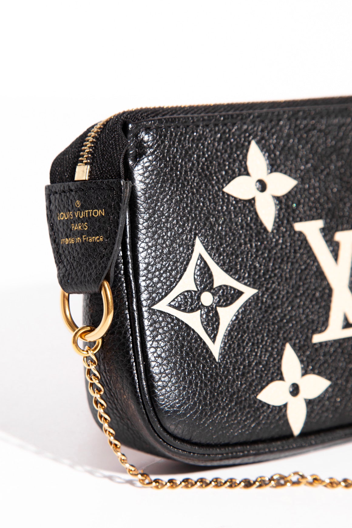 LOUIS VUITTON Black Monogram Micro Empreinte Pochette