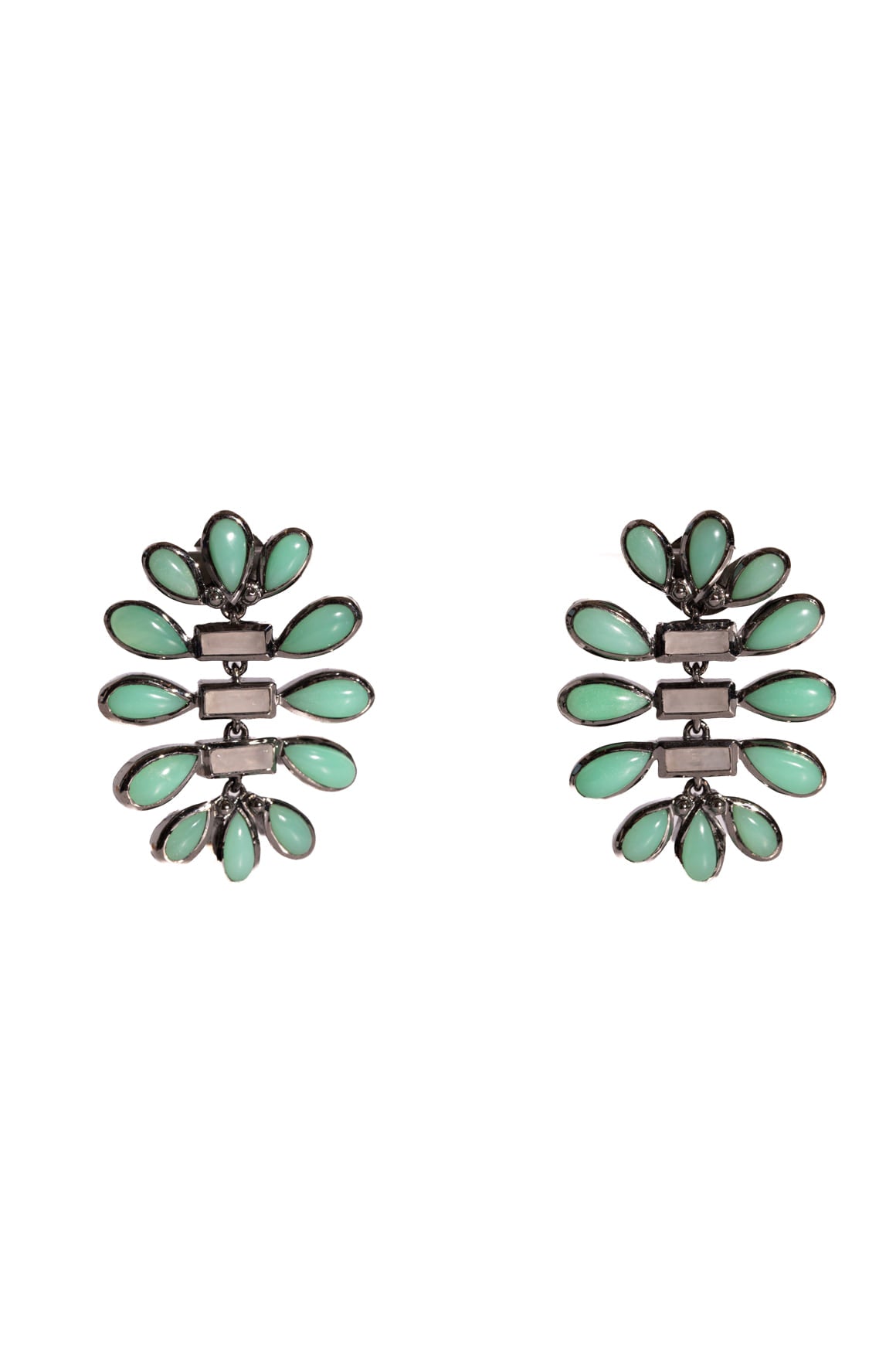 NAKARD Tamago Earrings - Pyrite & Chrysoprase