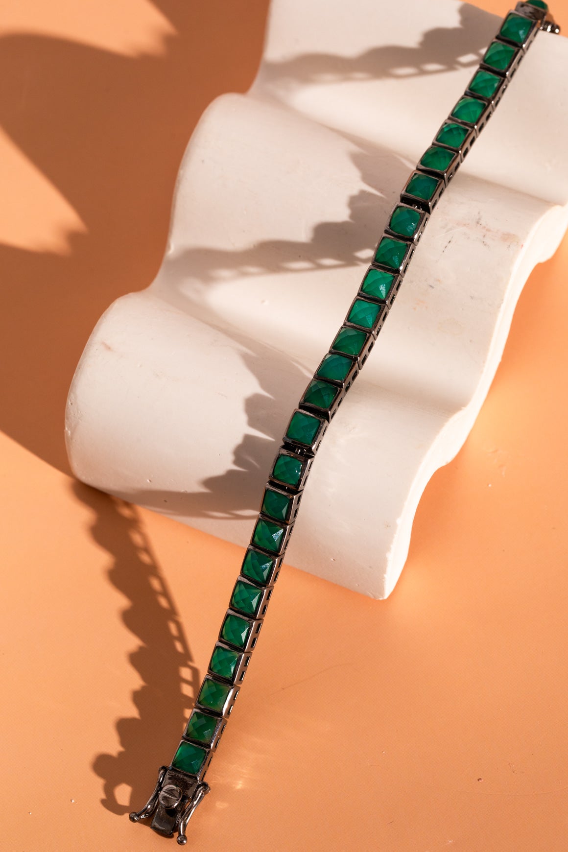 NAKARD Green Onyx Tile Bracelet