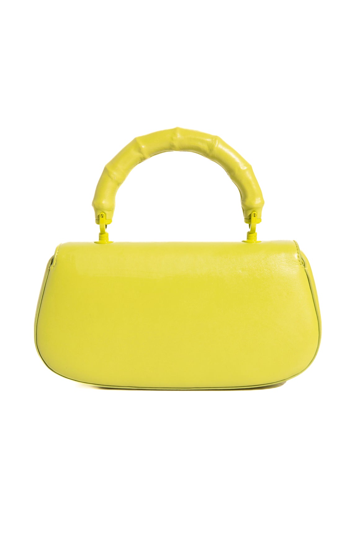 GUCCI Chartreuse Bamboo "Diva" Small Top Handle Bag