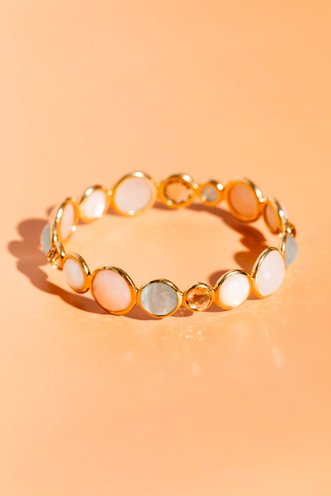 IPOLITTA 18K Pink & Blue Lollipop Multi Stone Bangle