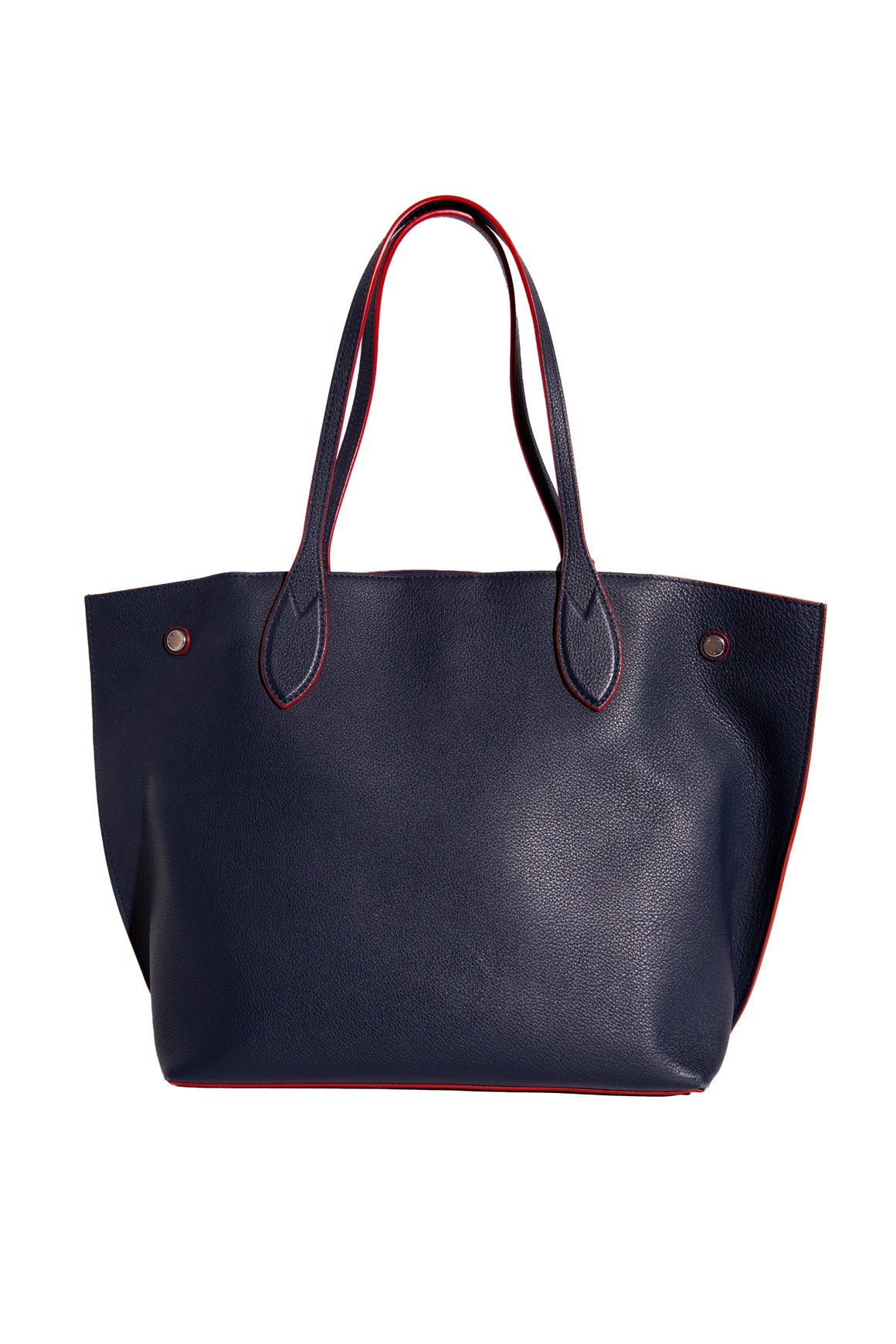 LOUIS VUITTON Navy & Red Piped 'LockMe' Tote