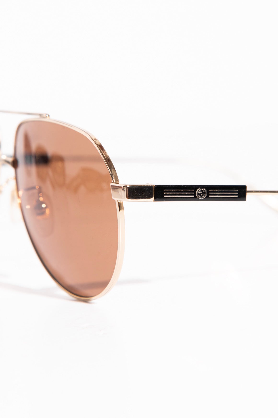 GUCCI Gold Aviator Sunglasses