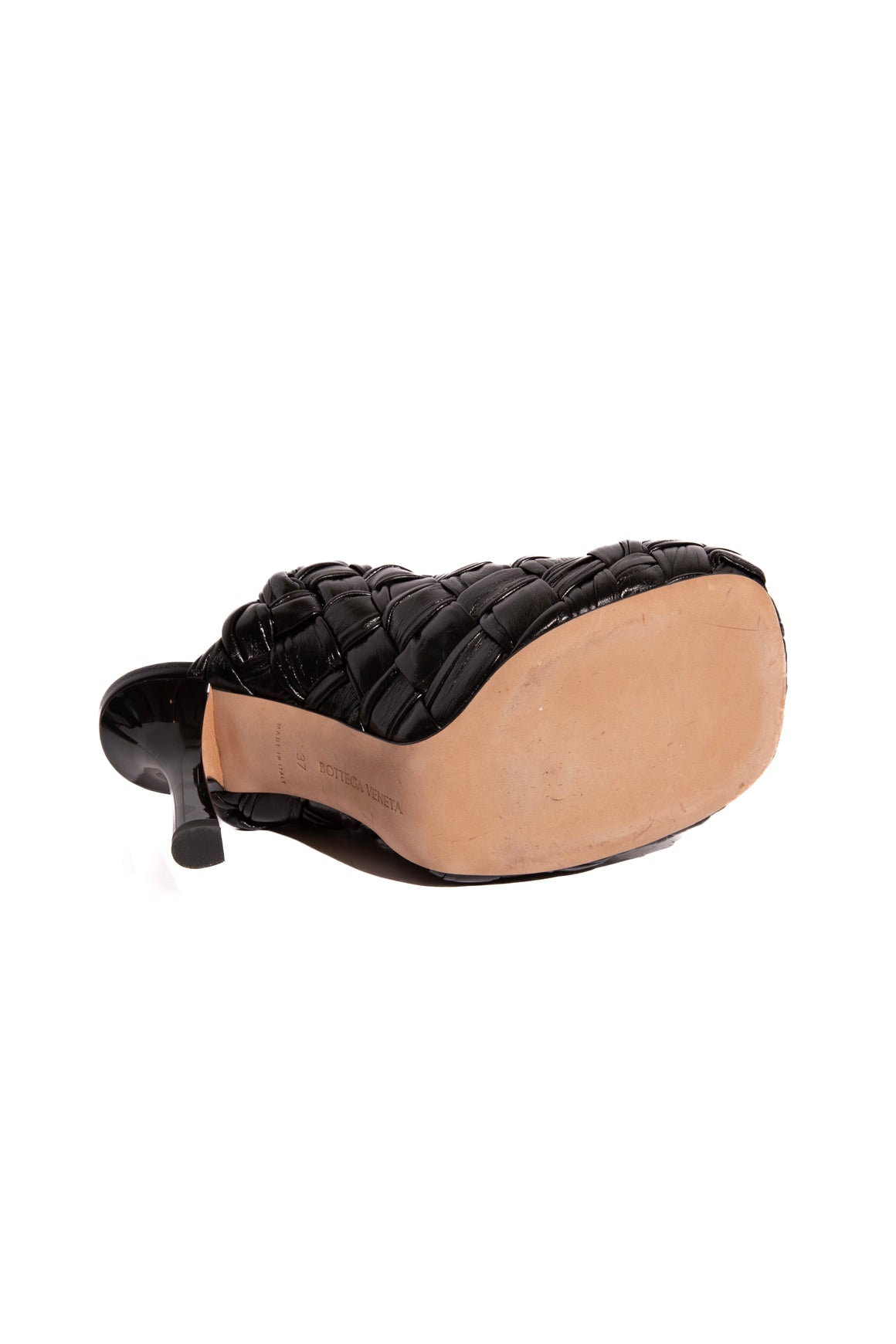 BOTTEGA VENETA Black Quilted Platform Mules (Sz.37) | MOSS