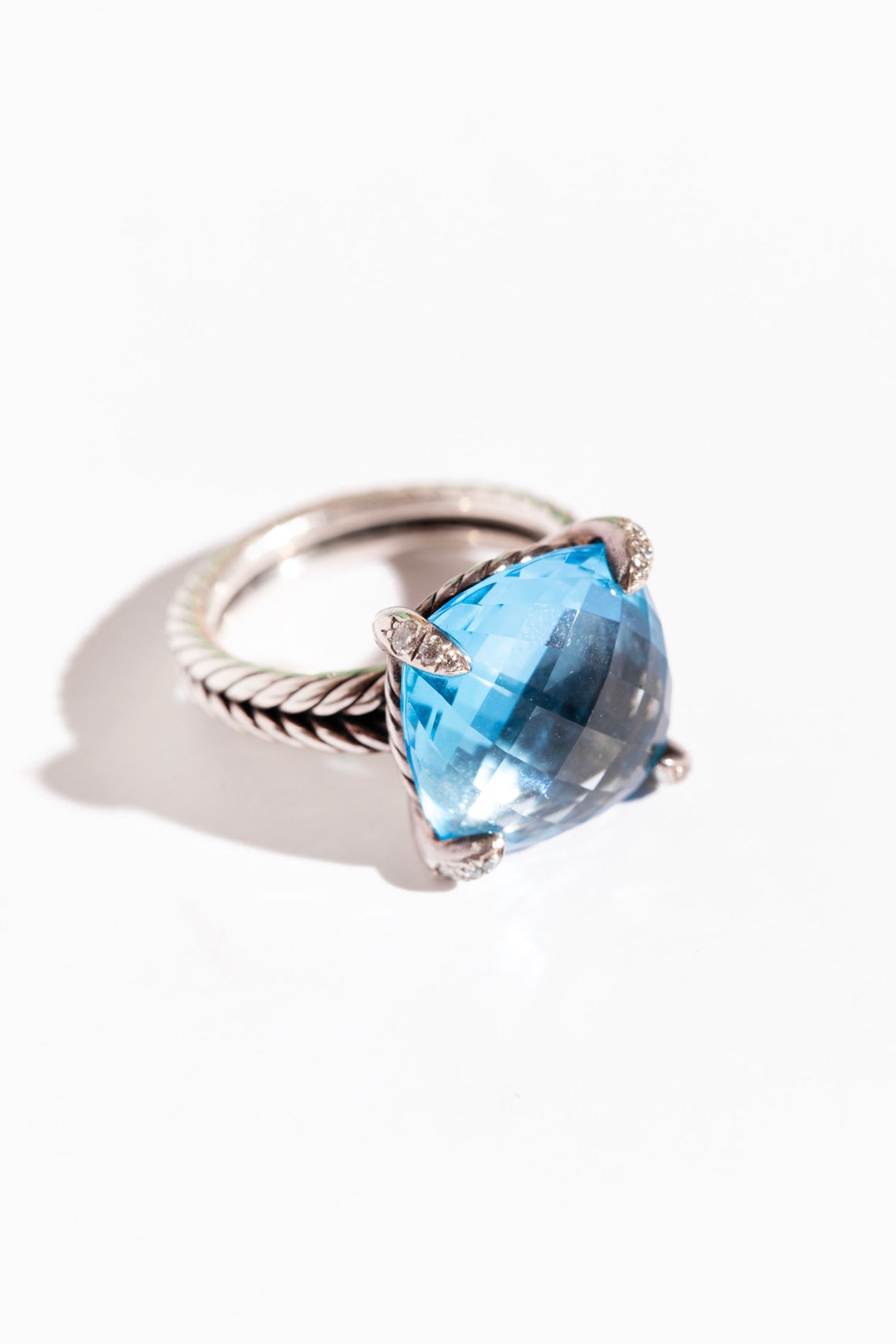 DAVID YURMAN Hampton Blue Topaz Chatelaine Ring