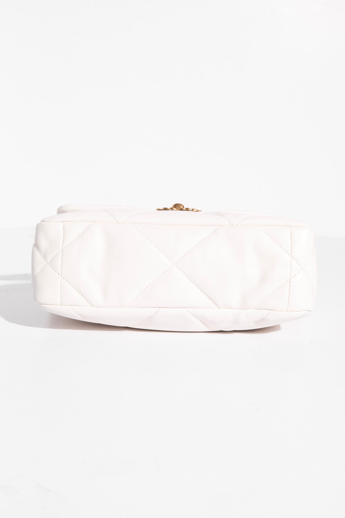 CHANEL 19 White Quilted Flap Bag