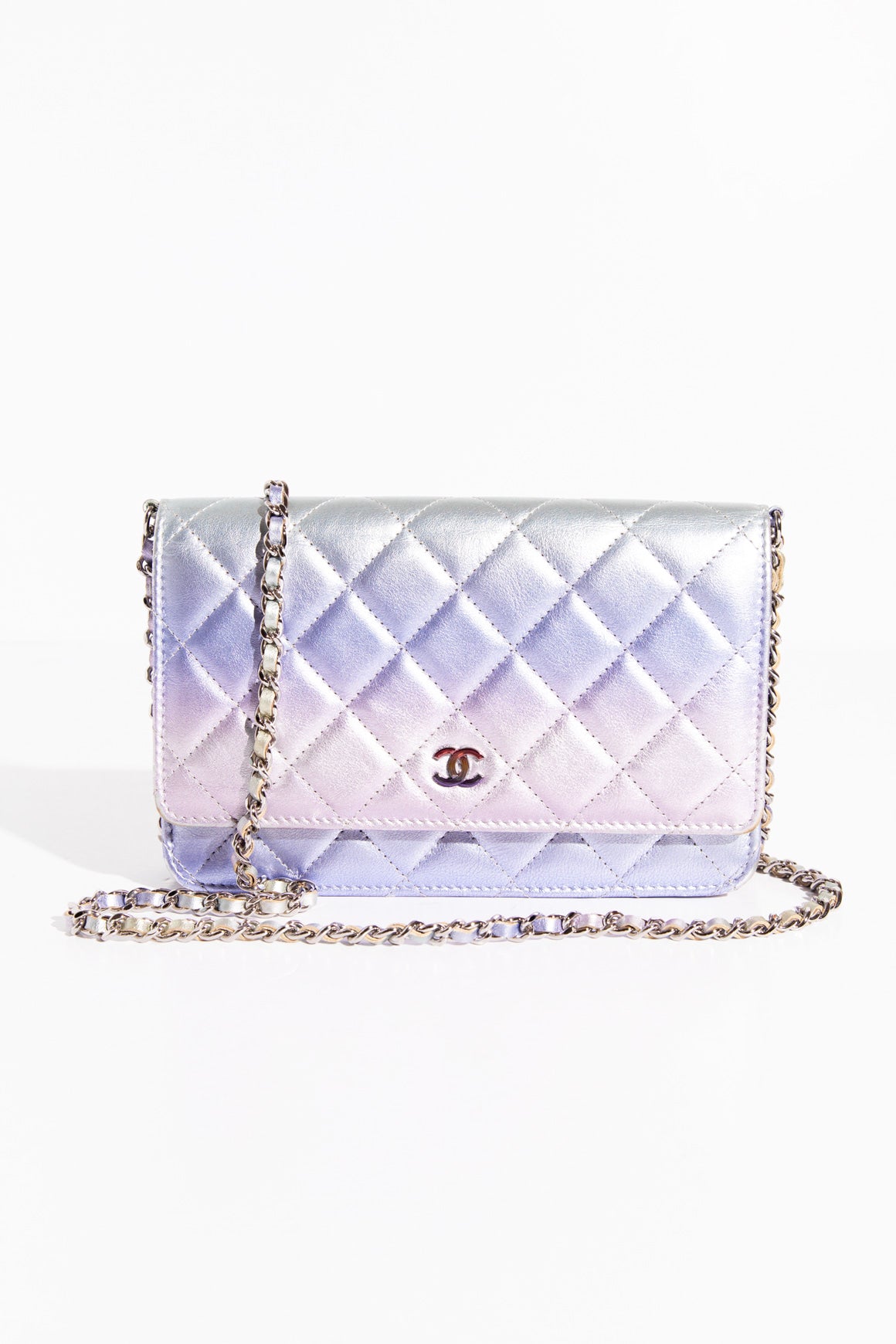 CHANEL 2021 Purple Iridescent Classic WOC
