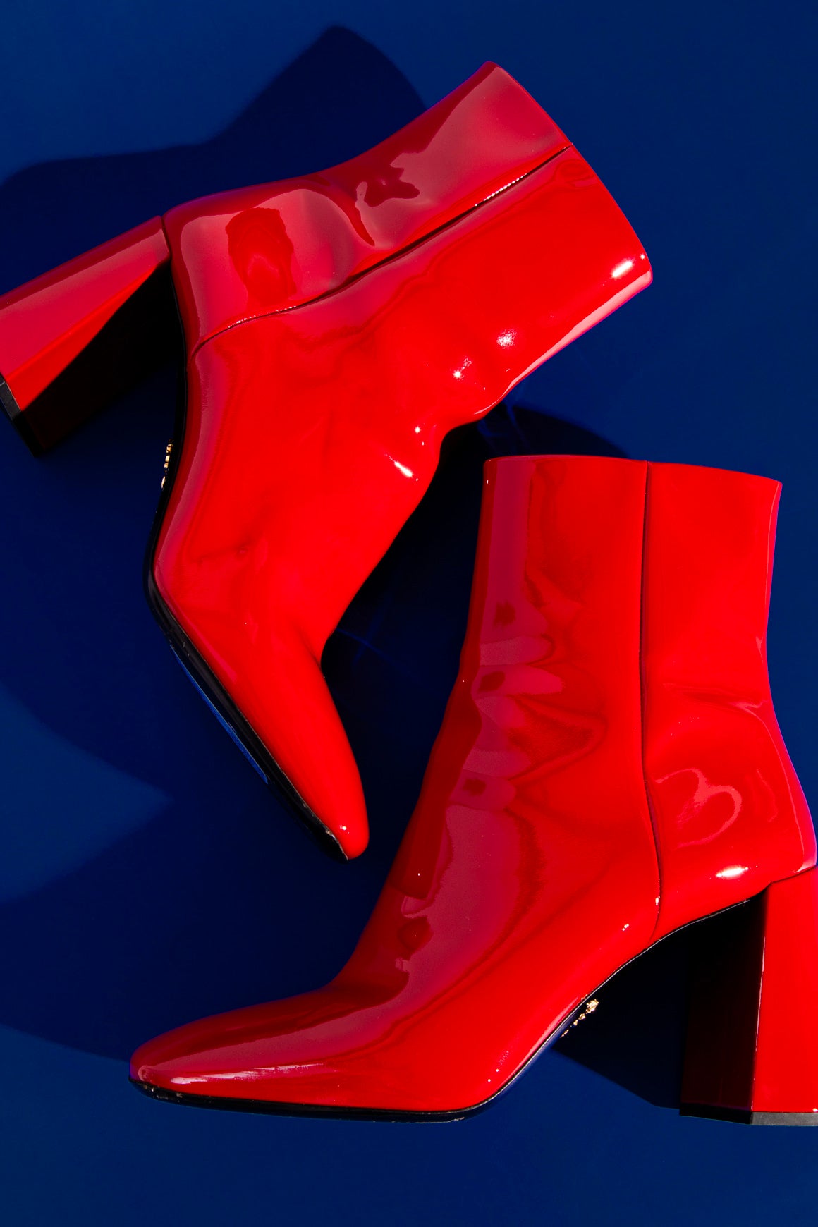 PRADA Red Patent Block Heels (Sz. 39)