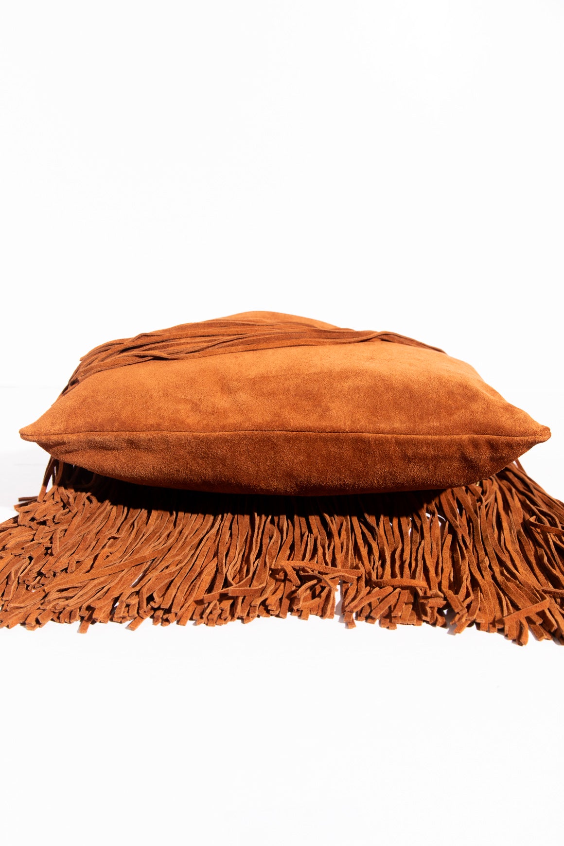 SAINT LAURENT Tan Grace Fringe Suede Bag