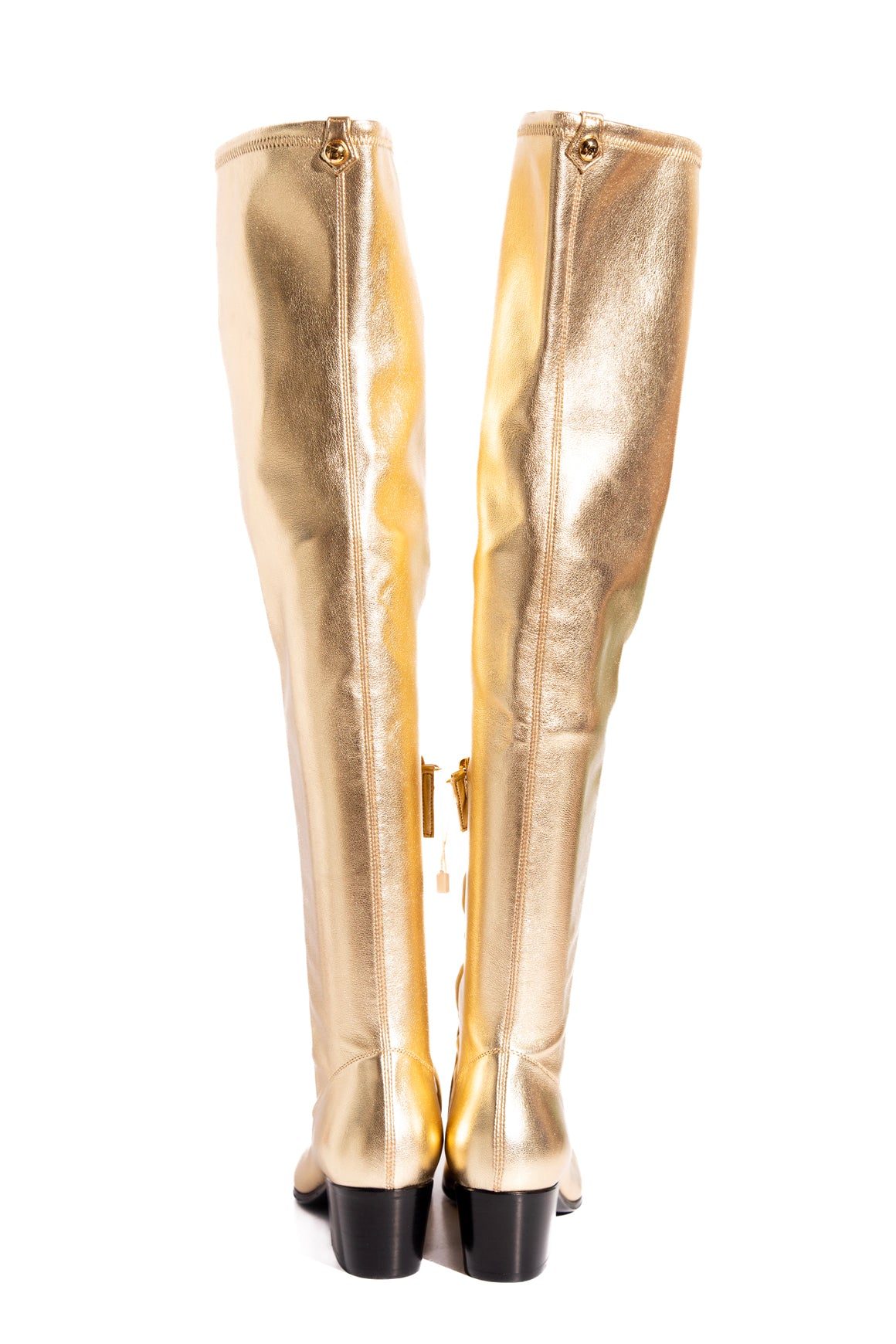 Giuseppe Zanotti Gold Knee High Boots (Sz. 36) | MOSS Consignment