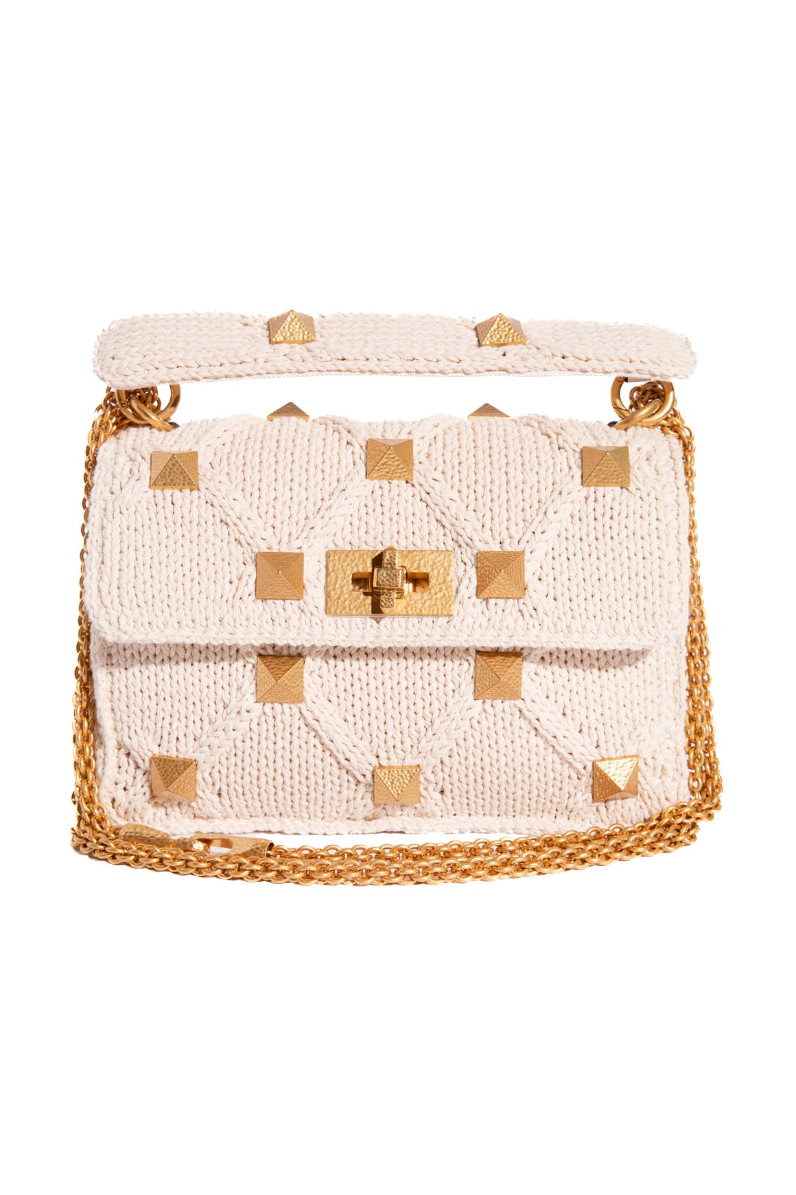 VALENTINO Knit Top Handle Shoulder Bag