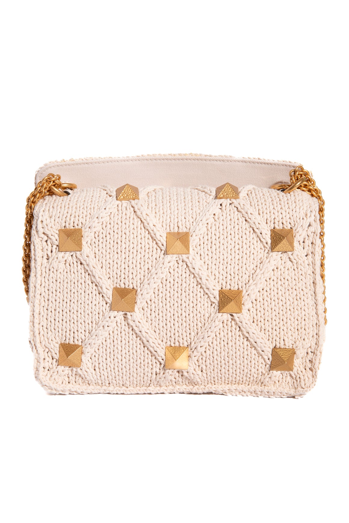 VALENTINO Knit Top Handle Shoulder Bag