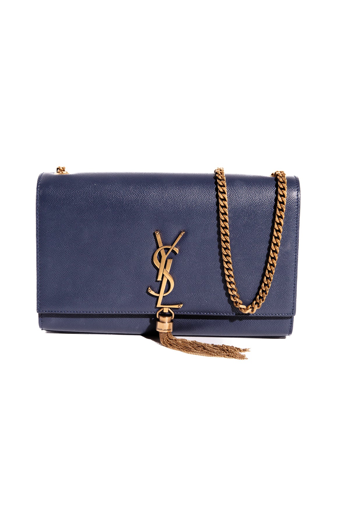SAINT LAURENT Navy Kate Tassel Bag - Medium | MOSS Consignment