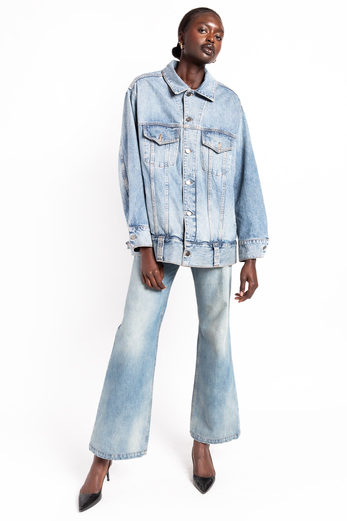 KHAITE Grizzo Oversized Denim Jacket