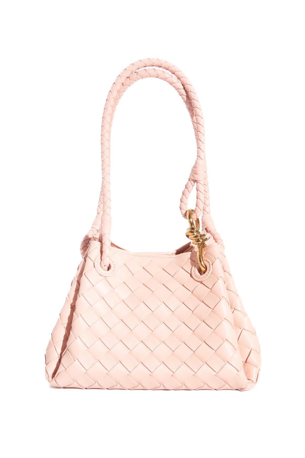 BOTTEGA VENETA Pink Intrecciato Small Parachute Bag