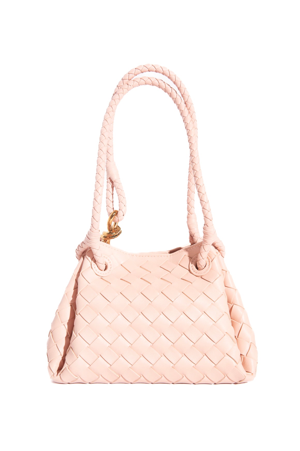 BOTTEGA VENETA Pink Intrecciato Small Parachute Bag
