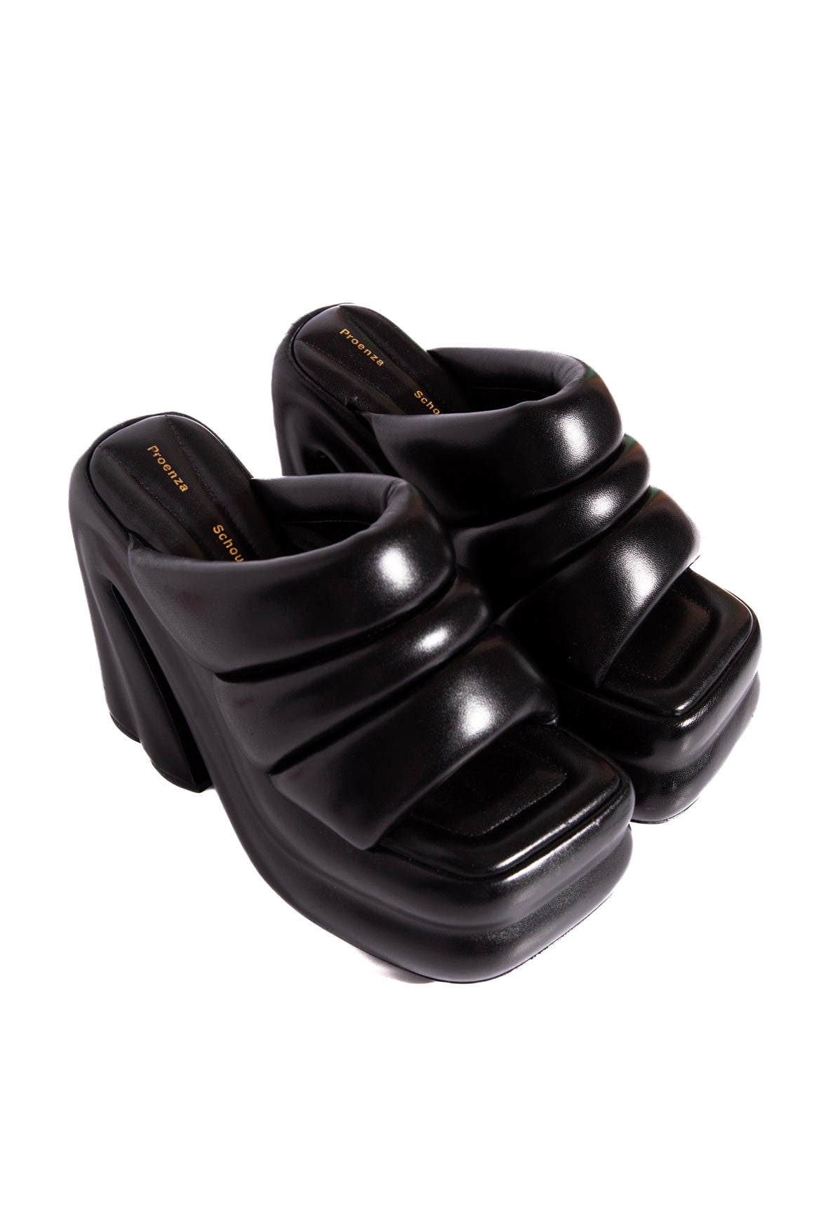 PROENZA SCHOULER Leather Sculpted Platform Mules (Sz. 37)