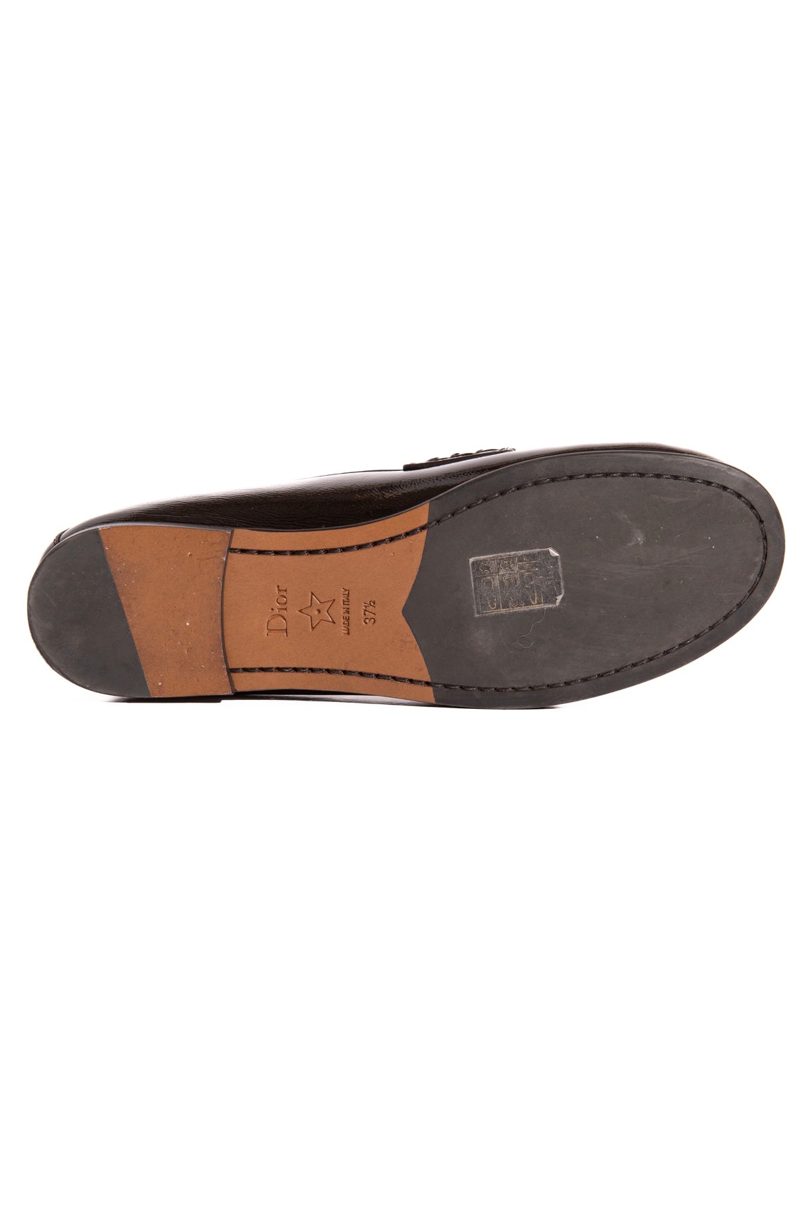 CHRISTIAN DIOR Patent Moccasin "Time" Loafers (Sz. 37.5)