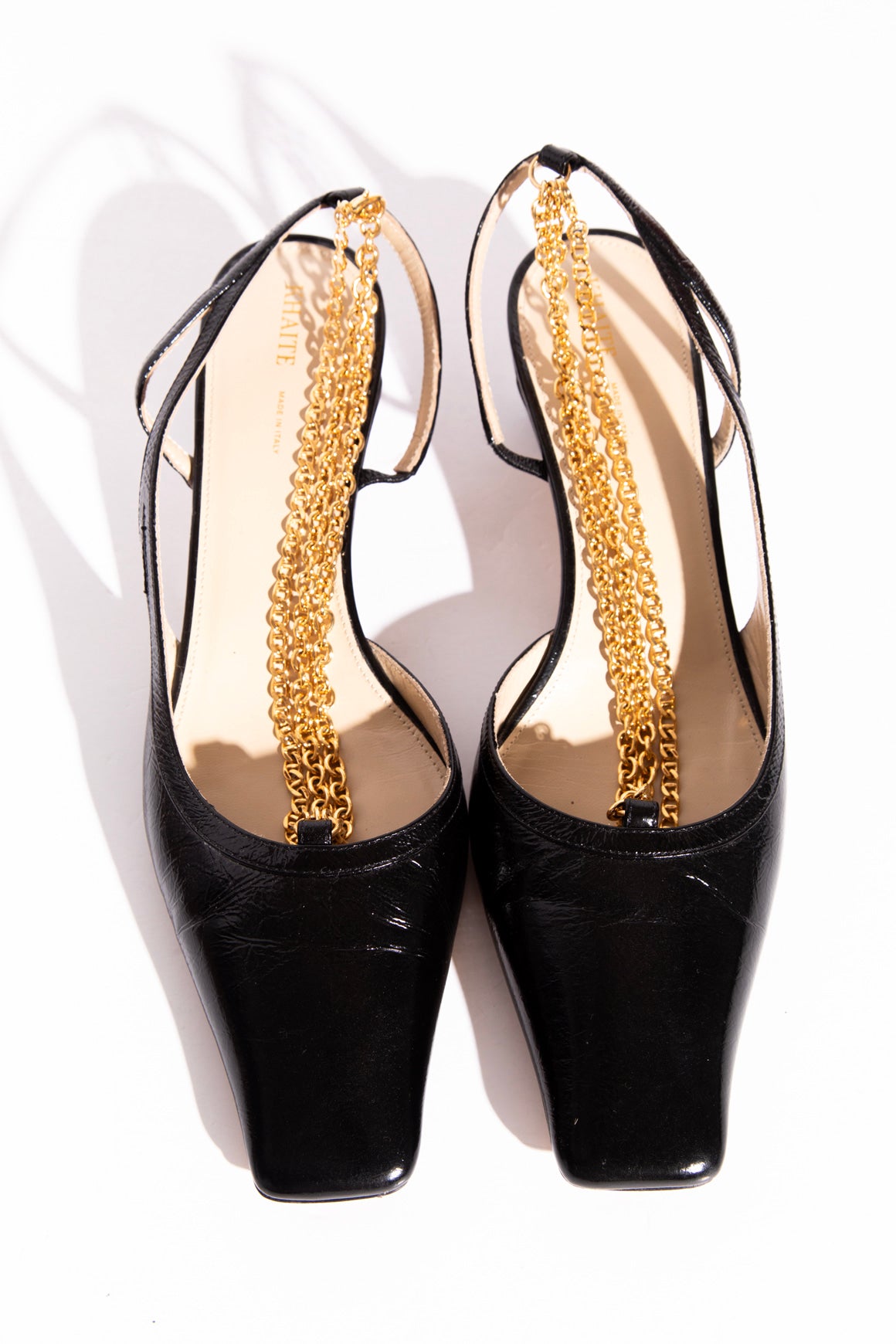 KHAITE Gold Chain Kitten Heels (Sz. 36)