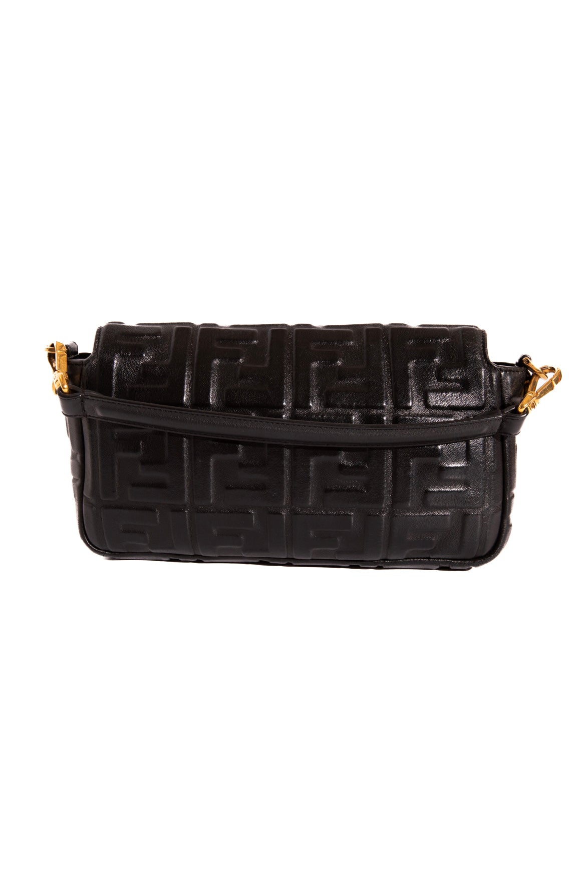 FENDI Black Nappa Baguette Bag